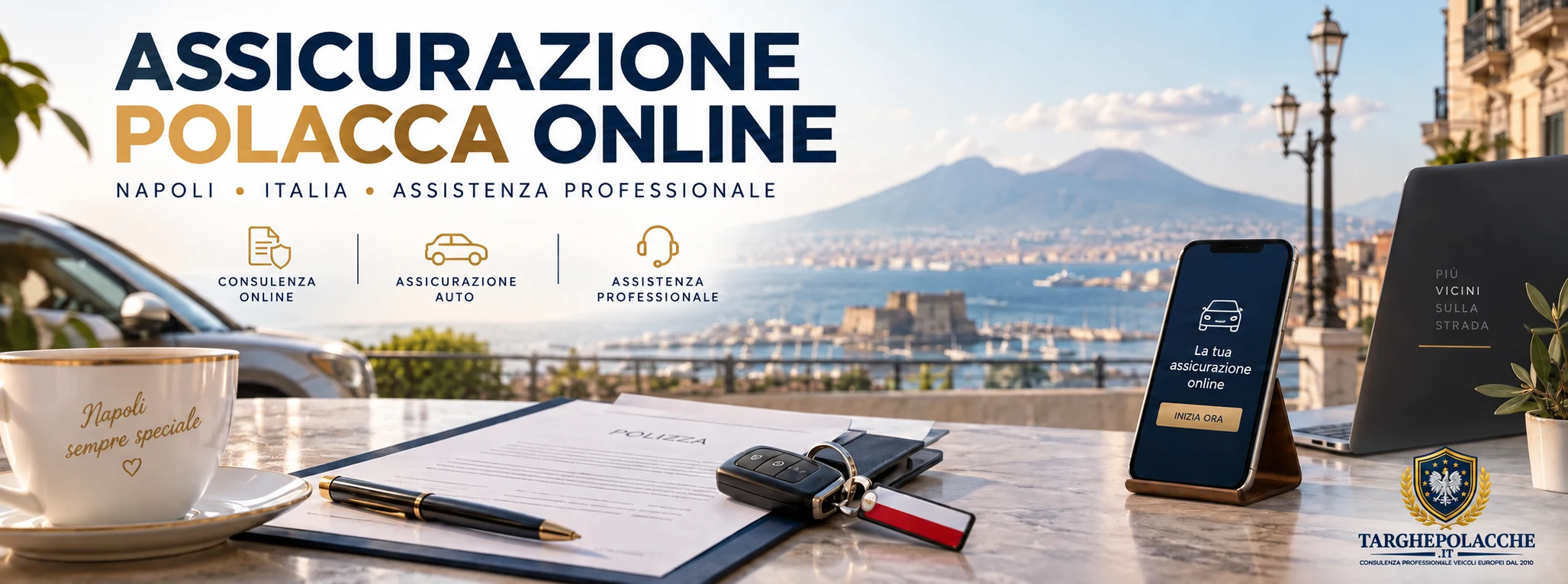 Assicurazione polacca Napoli online preventivo RCA e targa polacca in Italia