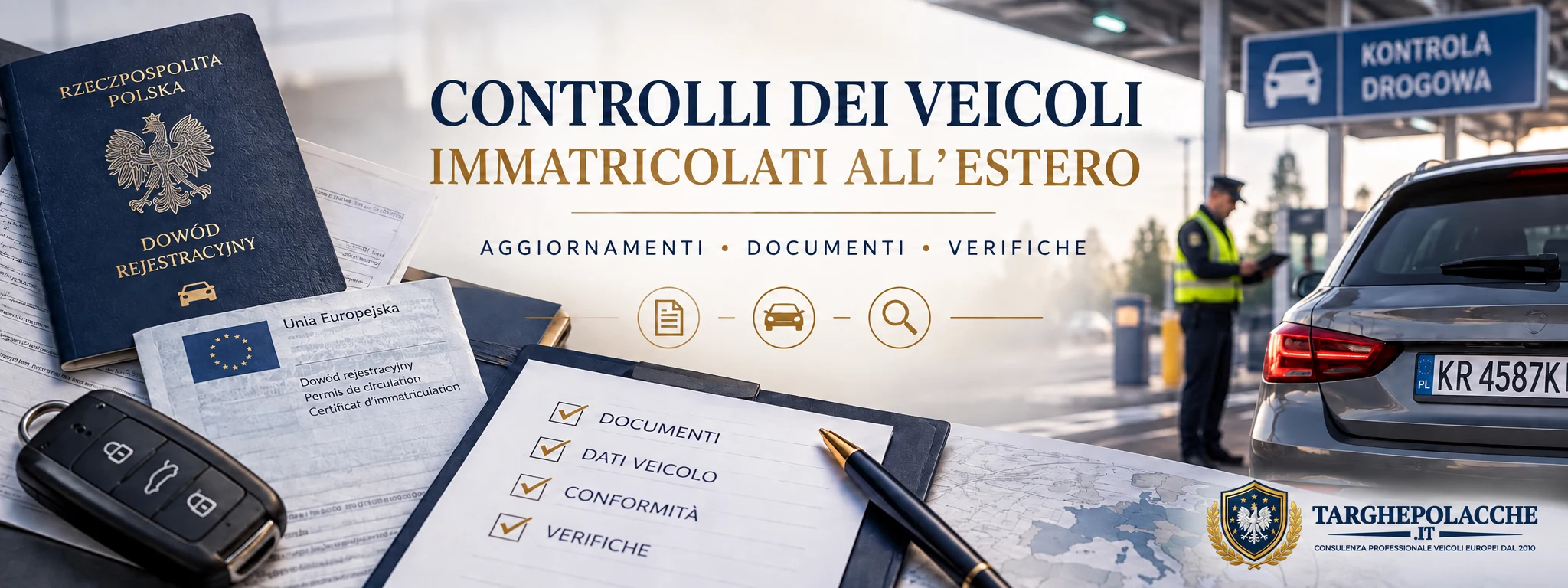 Aggiornamenti sui controlli dei veicoli immatricolati all'estero con targa polacca, documenti e verifiche Controlli veicoli immatricolati estero targa polacca documenti e verifiche aggiornate