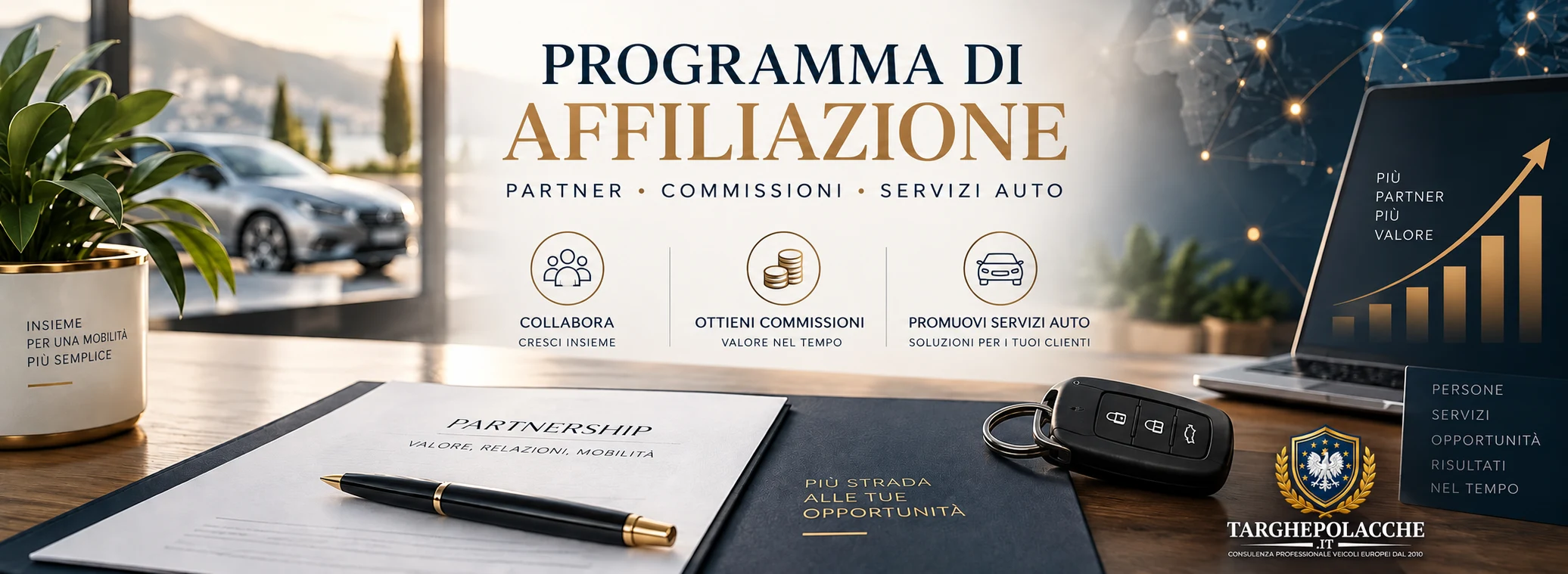 Programma affiliazione auto targa polacca commissioni ricorrenti in Italia